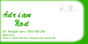 adrian mod business card
