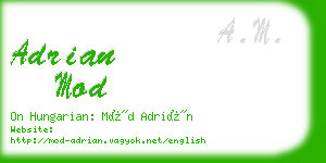 adrian mod business card